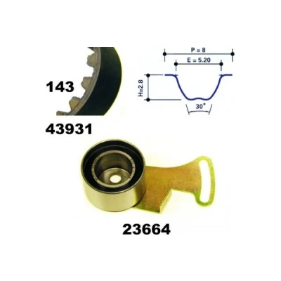 Imagem de MAPCO 23938 Jogo de correias dentadas 143 ROVER: 25 Hatchback, 200 400 Sedan, MG: MG ZR Hatchback