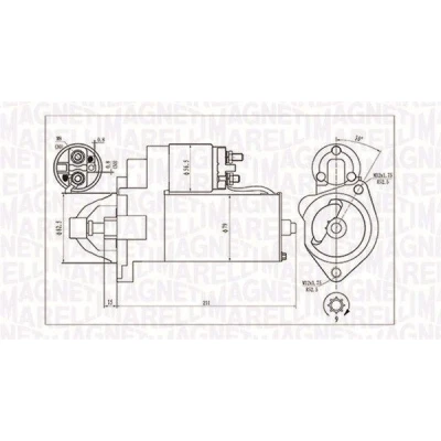 Imagem de MAGNETI MARELLI 063720624010 Motor de arranque 12 1,7 9 AUDI: A4 B5 Sedan, A6 C5 Avant, 80 B4 SEAT: Ibiza 2, Alhambra I, TOLEDO 1