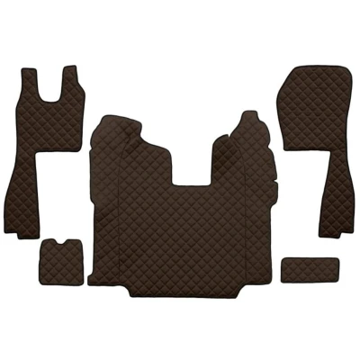 Imagem de F CORE FL10 BROWN Conjunto de tapete chão Couro artificial à frente 5 castanho