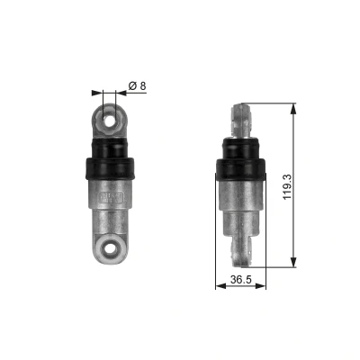 Imagem de GATES FleetRunner Micro V Kit T38218 Amortecedor de vibrações, correia trapezoidal estriada BMW: 5 Sedan
