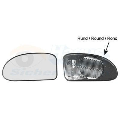 Imagem de VAN WEZEL 1858861 Vidro Espelho esquerda FORD: Focus Mk1 Hatchback, Carrinha, Sedan