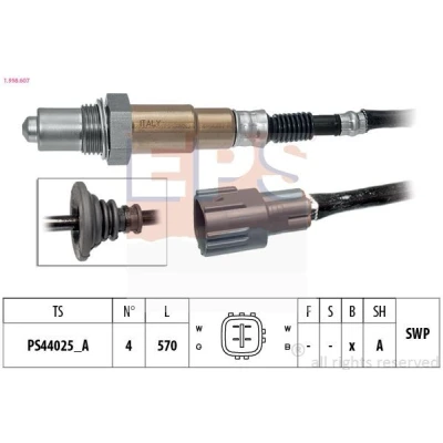 Imagem de EPS 1.998.607 Sonda lambda com aquecimento, plana, Rosca pré lubrificada TOYOTA: Yaris II Hatchback, Prius Liftback
