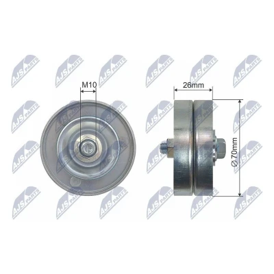 Imagem de NTY RNK BM 037 Rolo tensor, correia trapezoidal 70mm