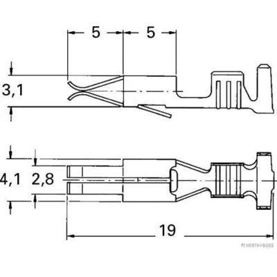 Imagem de HERTH+BUSS ELPARTS 50251814 Conectores cravados 1