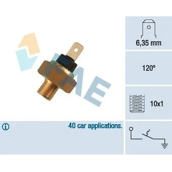 Imagem de FAE 35520 Interruptor de temp., luz avisadora líquido refrigeração 120oC