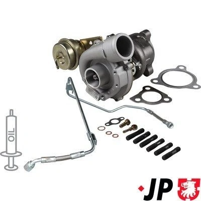 Imagem de JP GROUP 1117801710 Turbocompressor accionado pelos gases de escape incl. Kit juntas, com tubo entrada óleo