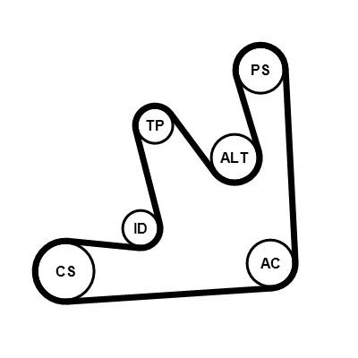 Imagem de CONTITECH 6DPK1825K1 Jogo de correias trapezoidais estriadas VOLVO: S60 I, XC90 V70 2