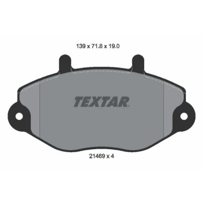 Imagem de TEXTAR 2146901 Jogo de pastilhas para travão disco não preparado indicador aviso desgaste FORD: Transit Mk4 Van, Minibus