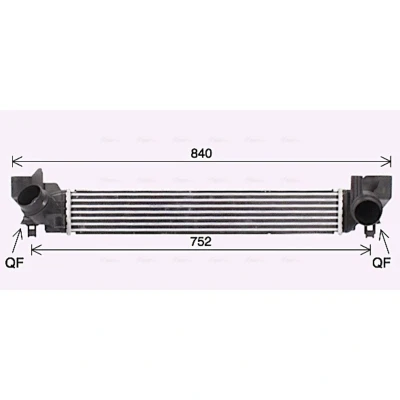 Imagem de PRASCO BW4579 Intercooler com acoplamentos rápidos BMW: 2 Active Tourer, 1 Hatchback, MINI: Hatchback