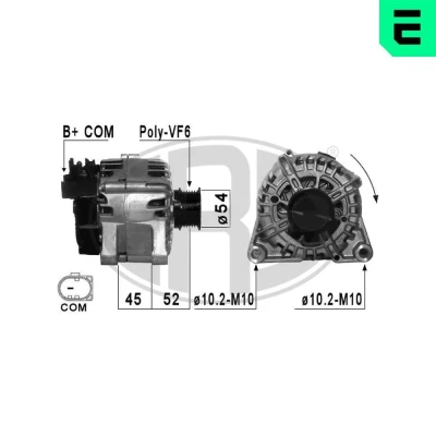 Imagem de ERA 210860 Alternador 14V 150A FORD: FOCUS 3 Turnier