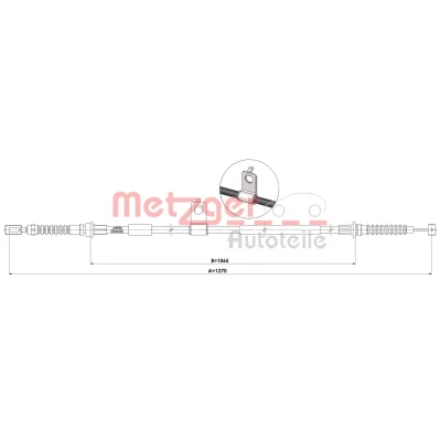 Imagem de METZGER 17.0606 Cabo de Freio Mão traseira esquerda 1270/1065