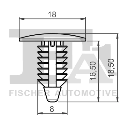 Imagem de FA1 89 10002.5 Grampo, friso preto