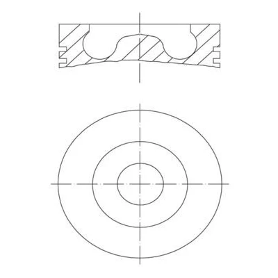 Imagem de MAHLE ORIGINAL 015 80 00 Pistão 89,91 com suporte de segmentos, canal refrigeração