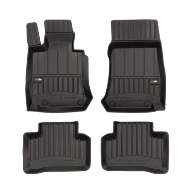 Imagem de FROGUM 3D407770 Conjunto de tapete chão Borracha à frente e atrás 4 preto medida MERCEDES BENZ: GLC SUV