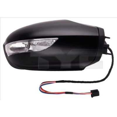 Imagem de Espelho retrovisor Tyc 321 0091 à direita preto com subcapa para regulação eléctrica dos espelhos, não esférico, aquecível MERCEDES BENZ: Classe A