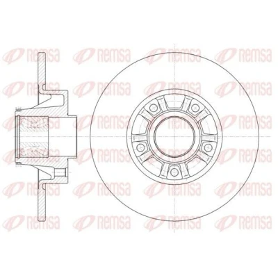Imagem de REMSA 6733.20 Disco de travão Eixo traseiro 280, 280 12 5 cheio com anel sensor do ABS, o rolamento da roda integrado OPEL: Vivaro A Van