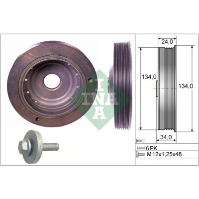 Imagem de INA 544 0091 20 Kit da polia correia cambota 134,00, 134,00mm RENAULT: CLIO 2