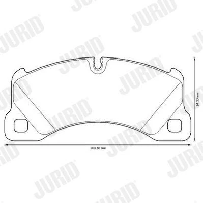 Imagem de Jurid 573329JC Jogo de pastilhas para travão disco White Low Dust Cerâmica preparado indicador aviso desgaste PORSCHE: Panamera