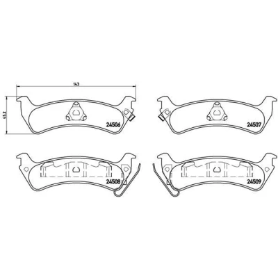 Imagem de BREMBO P 37 012 Jogo de pastilhas para travão disco com avisador sonoro desgaste grampo do êmbolo sem acessórios JEEP: Grand Cherokee I