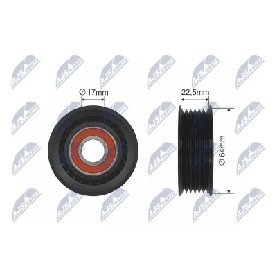 Imagem de NTY RNK DW 007 Rolo tensor, correia trapezoidal 64mm