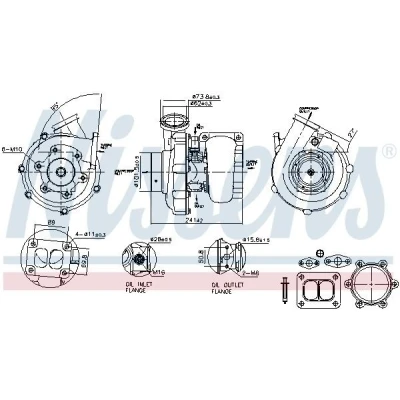 Imagem de NISSENS 93337 Turbocompressor accionado pelos gases de escape com juntas