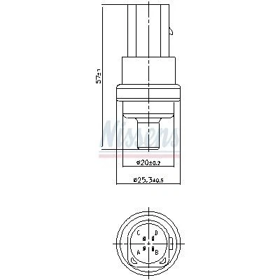 Imagem de NISSENS 207009 Sensor da Temperatura do Líquido de Refrigeração VOLKSWAGEN: Golf 4, Passat B5 GP Variant, 5, AUDI: A3 Hatchback, A4 Avant