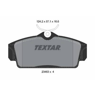 Imagem de TEXTAR 2346302 Jogo de pastilhas para travão disco não preparado indicador aviso desgaste NISSAN: Almera II Hatchback, Primera Hatchback