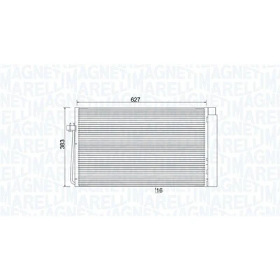 Imagem de MAGNETI MARELLI 350203899000 Condensador com secador 630x378x16 378 630 16 BMW: 5 Sedan, Touring, 6 Coupe