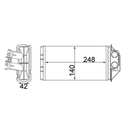 Imagem de MAHLE ORIGINAL AH 187 000S Radiador Quente PEUGEOT: 307 Hatchback, SW, Carrinha
