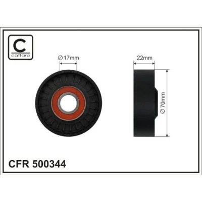 Imagem de CAFFARO 500344 Polia Tensora MERCEDES BENZ: Classe C T modell