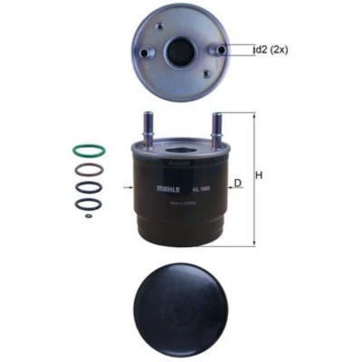 Imagem de MAHLE ORIGINAL KL 1002D Filtro de Combustível dos tubos 10 9,9 KIA: Stonic Van / Hatchback, Hatchback