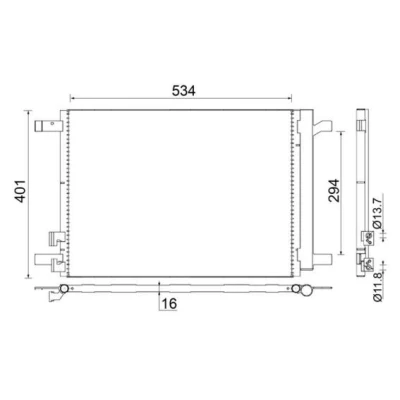 Imagem de MAHLE ORIGINAL AC 772 000S Condensador com secador 14 11,8 532 VOLKSWAGEN: Golf 7, Tiguan II, Passat B8 Variant, AUDI: A3 Sportback endado, norauto,