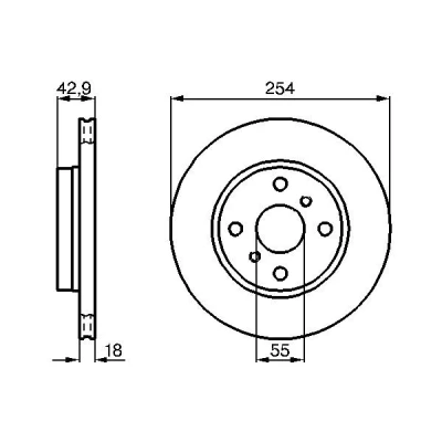Imagem de BOSCH 0 986 478 585 Disco de travão 254 18 4 100 ventilado, interior ventilado oleado TOYOTA: Starlet IV Hatchback, V Paseo Coupe
