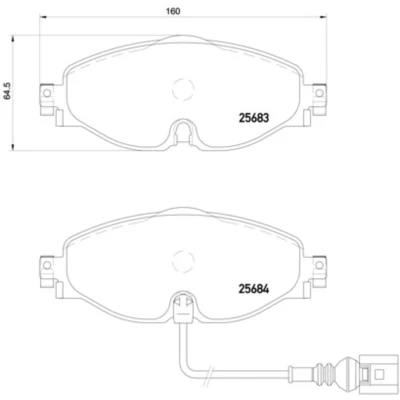 Imagem de BREMBO P 85 126 Jogo de pastilhas para travão disco incl. contacto aviso desgaste com parafusos pinça sem acessórios endado,