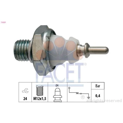 Imagem de FACET 7.0221 Sensor Pressão do Óleo M12x1,5 0,4bar