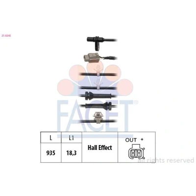 Imagem de FACET 21.0245 Sensor de ABS 935