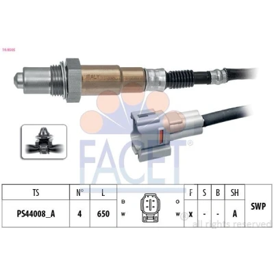 Imagem de FACET 10.8505 Sonda lambda com material de fixação aquecimento, plana, Rosca pré lubrificada 4