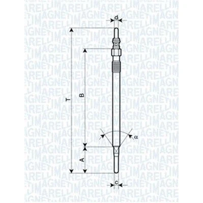 Imagem de MAGNETI MARELLI 062900062304 Vela incandescente 4,4V 8A M8X1 MERCEDES BENZ: Classe E Sedan, C T modell, modell