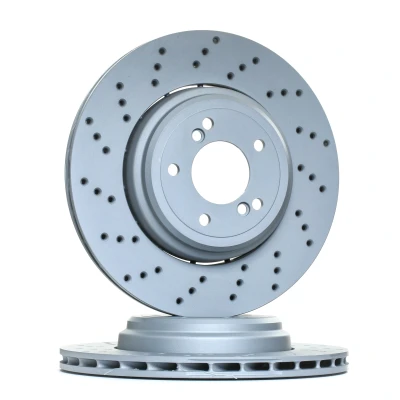 Imagem de ATE 24.0124 0231.2 disco de travão 350,0 24,0 5 120,0 duas peças, perfurado/ventilado revestido alto carbono com parafusos