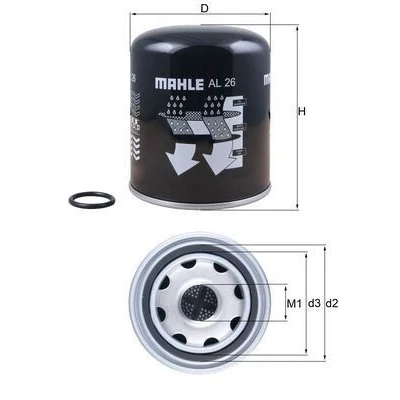Imagem de MAHLE ORIGINAL AL 26 Cartucho de secador ar, sistema ar comprimido