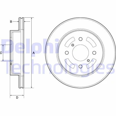 Imagem de DELPHI BG3941 Disco de travão 257 17 4 ventilado oleado não tratado sem o rolamento da roda, anel sensor do ABS SUZUKI: Ignis 2, I