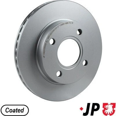 Imagem de JP GROUP 1563104500 Disco de travão Eixo dianteiro 240 20 4 ventilado revestido FORD: Puma, FIESTA 4, 3