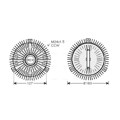 Imagem de AVA COOLING SYSTEMS BWC327 Embreagem Viscosa BMW: 5 Sedan, Touring, 3 Touring