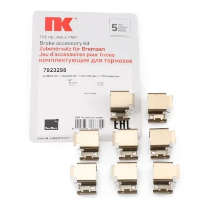 Imagem de NK 7923298 Kit de acessórios, pastilhas travão FIAT: 500 Hatchback, Punto Evo Stilo VOLKSWAGEN: Golf 7, Scirocco III