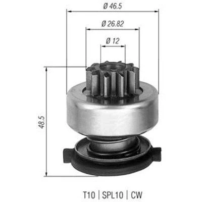 Imagem de MAGNETI MARELLI 940113020309 Pinhão, motor de arranque