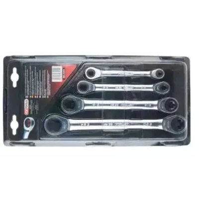 Imagem de KS TOOLS 503.4364 Kit de chaves luneta duplas com roquete 72 E24, E6 aço cromo vanádio