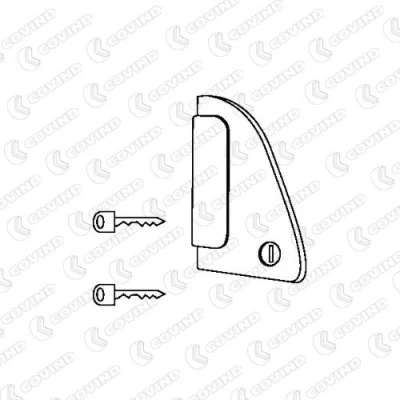 Imagem de DT Spare Parts 5.60113 Puxadores de Porta à direita