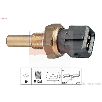 Imagem de EPS 1.830.229 Sensor da Temperatura do Líquido de Refrigeração Made in Italy OE Equivalent AUDI: A6 C4 Avant, Cabriolet B4, 80 B4 Avant