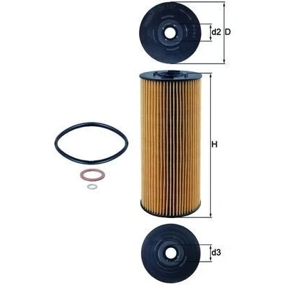 Imagem de MAHLE ORIGINAL OX 137D Filtro de óleo Cartucho filtrante MERCEDES BENZ: T2/L Van / Carrinha, MAN: TGM, AUDI: A3 Cabrio