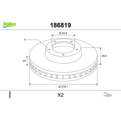 Imagem de 2 discos valeo 186819